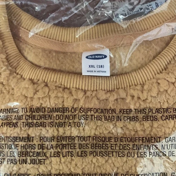 Old Navy Slouchy Sherpa Sweatshirt for girls NWT - Picture 3 of 9